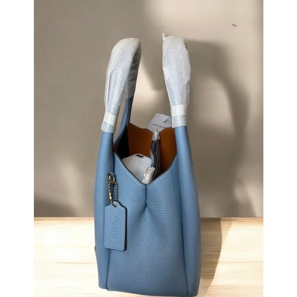 NWT Coach CM545 Pebble Leather Lana 23 Shoulder Bag & NY Zip Card Case